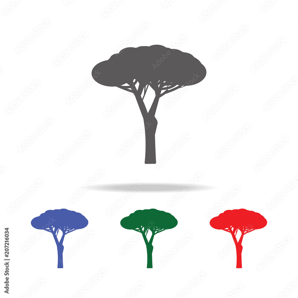 Poster stone pine tree icon. elements of trees in multi colored icons. premium quality graphic design icon.