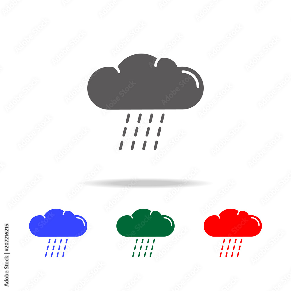 Poster rain icon. elements of weather in multi colored icons. premium quality graphic design icon. simple i