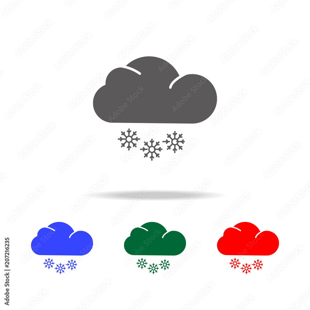 Poster snow icon. elements of weather in multi colored icons. premium quality graphic design icon. simple i