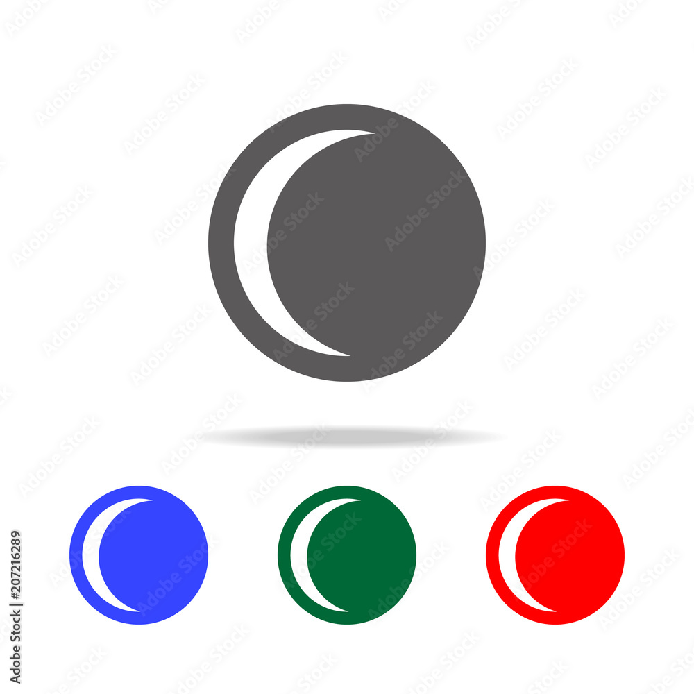 Poster crescent moon icon. elements of weather in multi colored icons. premium quality graphic design icon.