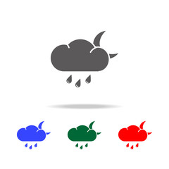 drizzle night icon. Elements of weather in multi colored icons. Premium quality graphic design icon. Simple icon for websites, web design, mobile app, info graphics