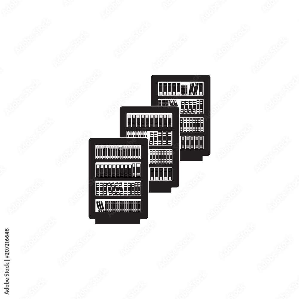 Poster bookshelves in the library illustration. element of library icon for mobile concept and web apps. de