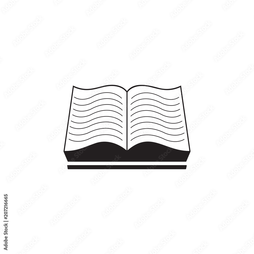 Poster open book illustration. element of library icon for mobile concept and web apps. detailed open book 
