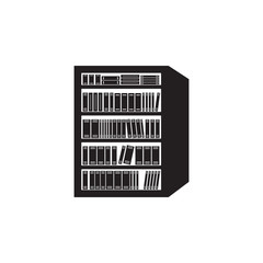 bookshelves in the library illustration. Element of library icon for mobile concept and web apps. Detailed bookshelves in the library icon can be used for web and mobile