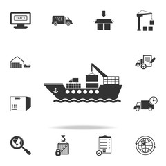 cargo Ship icon. Detailed set of logistic icons. Premium graphic design. One of the collection icons for websites, web design, mobile app