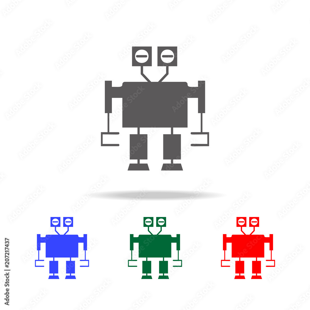 Poster robot icons. elements of robots in multi colored icons. premium quality graphic design icon. simple 