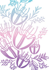 Fototapeta na wymiar rose and leafs decorative pattern background vector illustration design