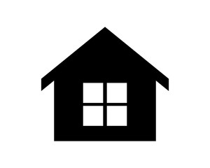 black silhouette house housing home residence residential real estate image vector ion logo symbol