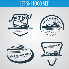Jet Ski Logo Designs Template Set