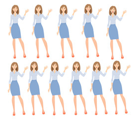 Obraz premium zestaw kobieta biznesu