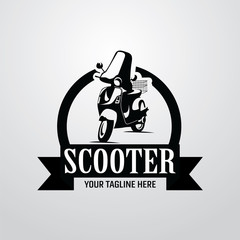 Scooter Badge Logo Designs Template