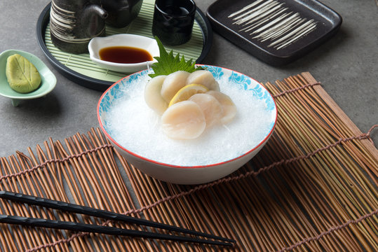 nama hotate fresh scallop shashimi sushi