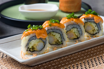 ebiten tempura prawn roll sushi