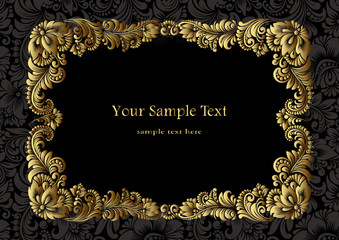 square golden  frame