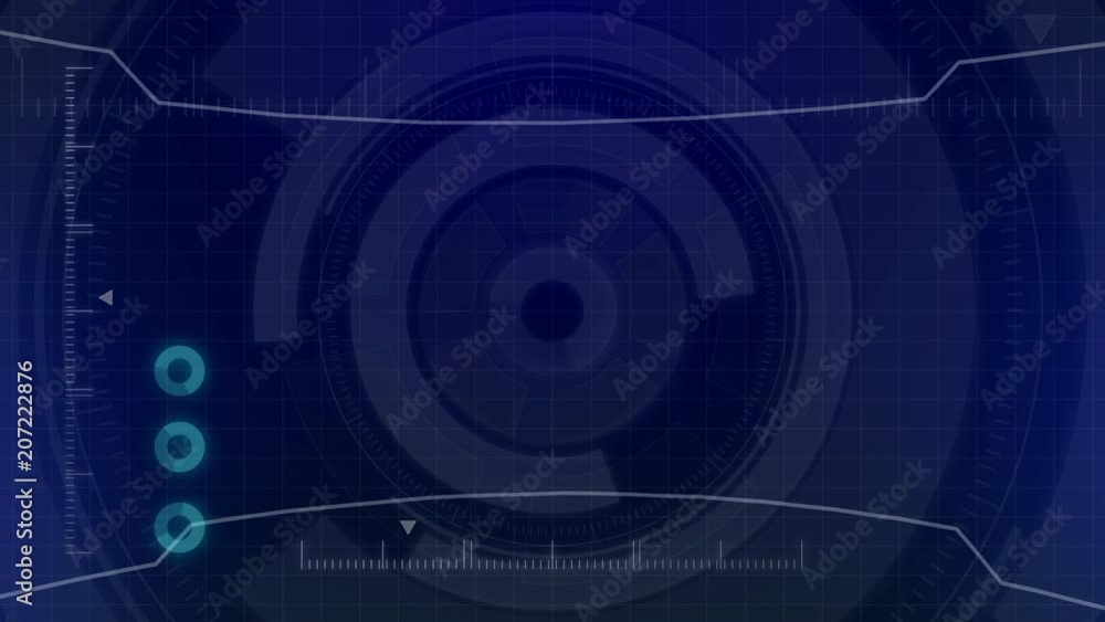 Aufkleber futuristic digital hud technology user interface, radar screen with various technology elements busi