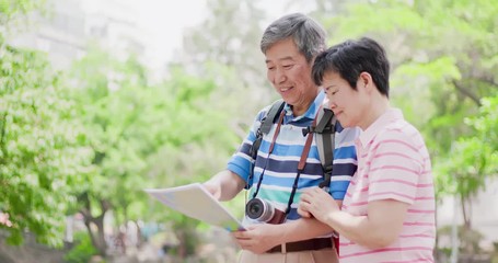 old couple go travel - Powered by Adobe