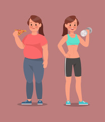 Fitness character vector design no3