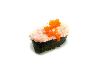 japan traditional sushi on isloted white background