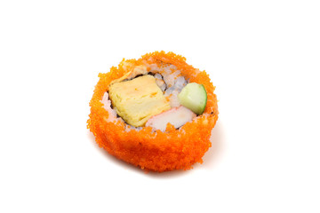 japan traditional sushi on isloted white background