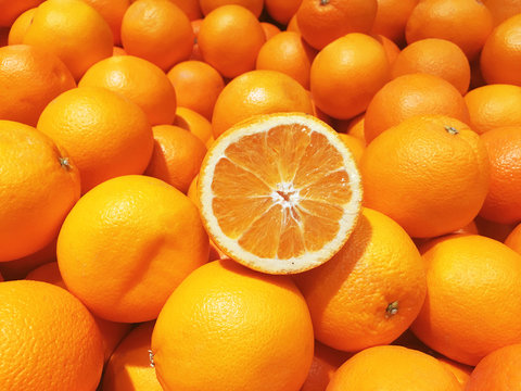 Fresh mandarin orange texture.