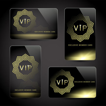 Gold, Platinum, Exclusive, Luxury, Celebrity, First Class, Membership, Member Club, Card Design, Vector, Illustration