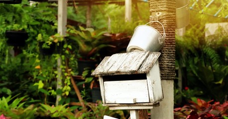 Old vintage mailbox in nature