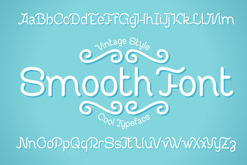 Cool vector font set with tiny ornate