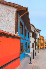 Fototapeta premium Historical Homes and street Odunpazari - Eskisehir