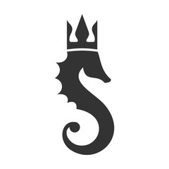 seahorse logo. sea animal icon. symbol. vector eps 08. - obrazy, fototapety, plakaty