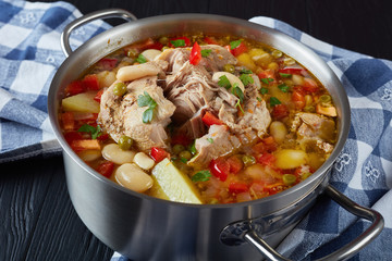 delicious rich pork and vegetables soup