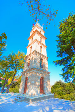 The historical clock tower - Tophane Park, Bursa