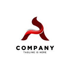 Obraz premium A letter business logo