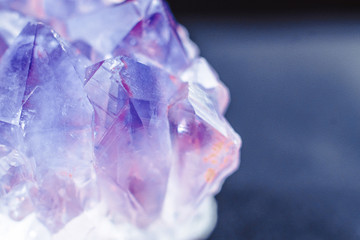 Crystal stone macro mineral surface