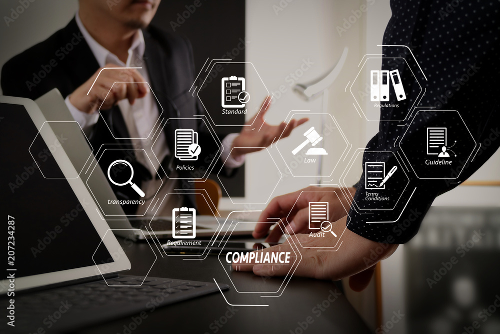 Poster co working team meeting concept,businessman using smart phone and digital tablet and laptop computer