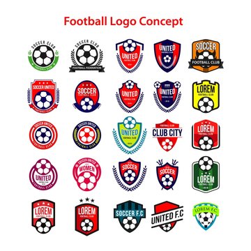 Football Logo Concept Vector Template Design Illustration