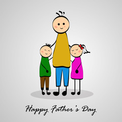 illustration of elements of Fathers day background 