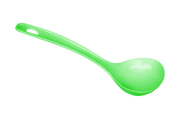 plastic spoon isolated on white background