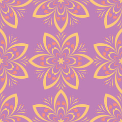 Floral seamless pattern. Colored background