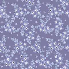 Fashionable pattern in small flowers. Floral seamless background for textiles, fabrics, covers, wallpapers, print, gift wrapping and scrapbooking. Raster copy.