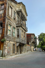 Istanbul, Turkey, 26 May 2006: Old Ihsaniye Wooden Houses in the Uskudar district of Istanbul.