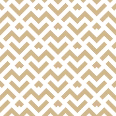 Tapeten Abstraktes geometrisches Muster mit Streifen, Linien. Nahtloser Vektorhintergrund. Weiße und goldene Verzierung. Einfaches Gittergrafikdesign © ELENA