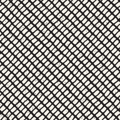 Hand drawn lines seamless grungy pattern. Abstract geometric repeating texture in black and white.