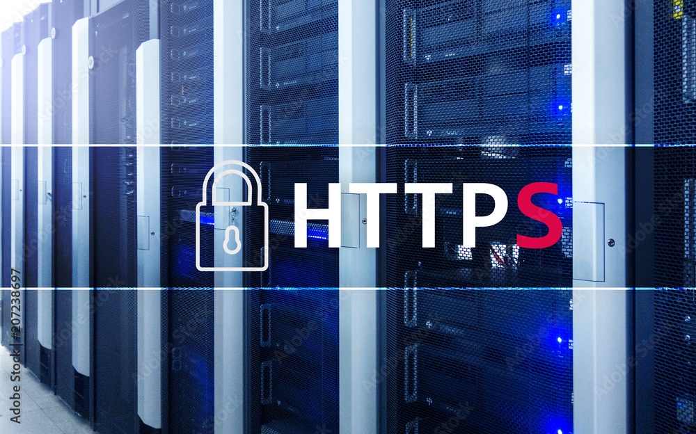 Poster https, secure data transfer protocol used on the world wide web.