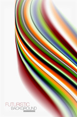 Rainbow color waves, vector blurred abstract background