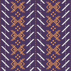 Seamless geometric pattern with V shapes and square dots