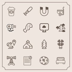 Modern, simple vector icon set with document, luck, mug, risk, casino, real, radio, war, gambling, station, route, coffee, map, bed, seamark, nature, house, furniture, game, landscape, bomb, sea icons