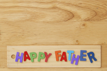 Happy Fathers Day wooden letter