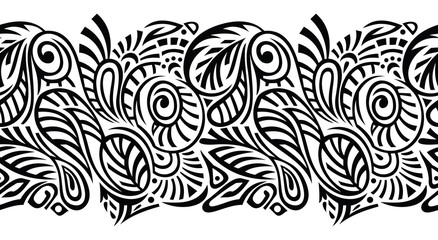 Seamless vector tribal border