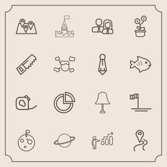 Modern, simple vector icon set with friction, mexico, planet, navigation, business, castle, graph, astronaut, tree, personal, astronomy, route, map, team, tape, medieval, success, chart, worker icons