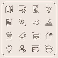 Modern, simple vector icon set with music, phone, shop, sign, zoom, owner, frame, map, bed, retro, pretty, drink, cup, tool, account, buy, service, cart, food, mug, record, vintage, diploma, web icons